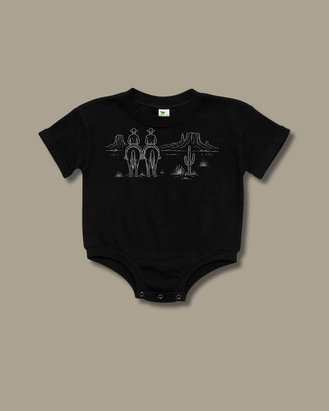 black western baby bubble onesie for matching mom and son outfits